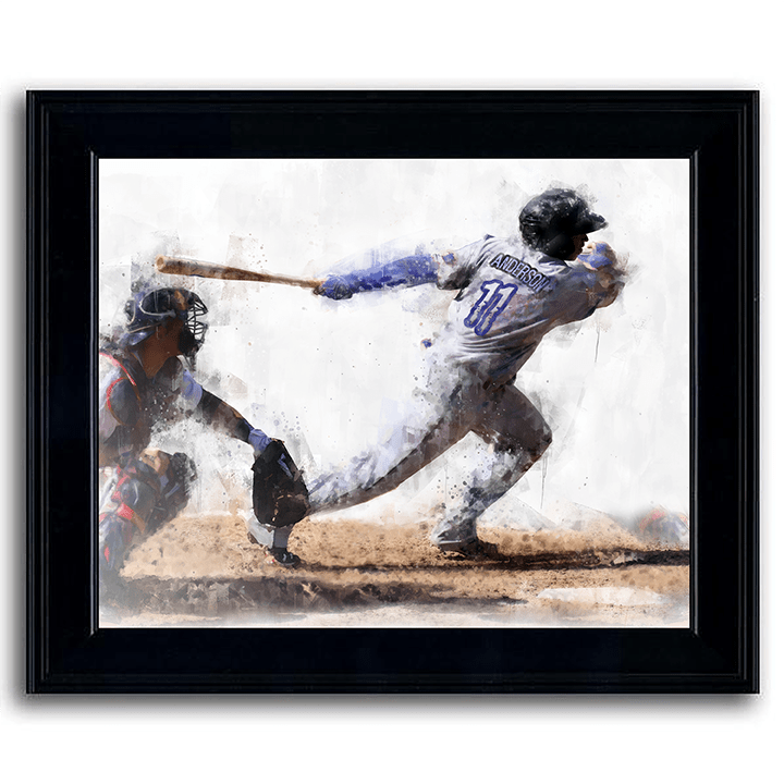 Personal-Prints art 14"x17" Under Glass Baseball Personalized Print