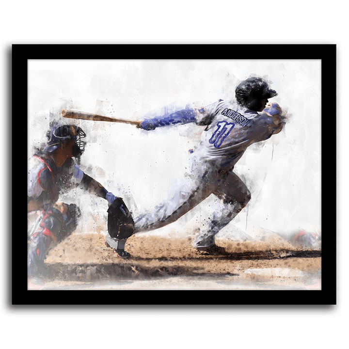 Personal-Prints art 12.5"x15.5" Framed Canvas Baseball Personalized Print