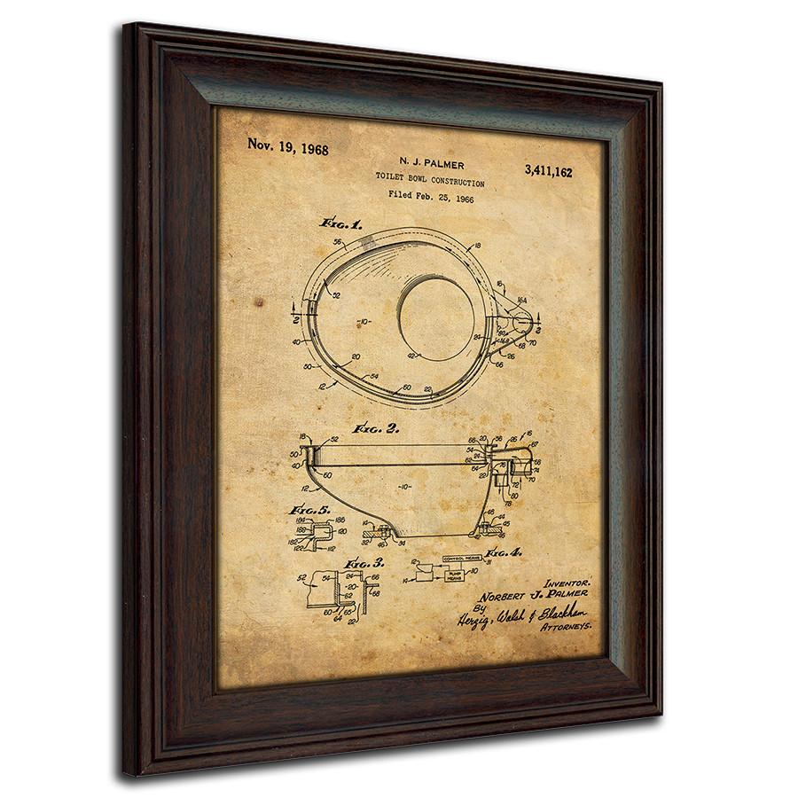 Personal-Prints art Bathroom Patent Art Set Bathroom - Patent Art Set