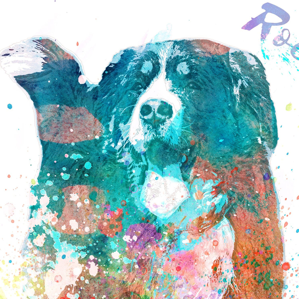 Personal-Prints art Bernese Mtn. Dog Watercolor Print