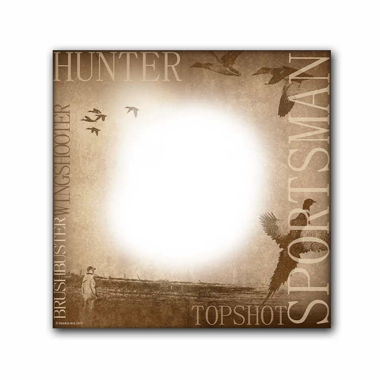 Personal-Prints art 16"x16" Block Mount Bird Hunter Photo Art