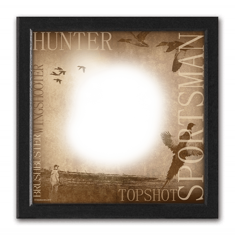 Personal-Prints art 15"x15" Canvas (Dark Espresso Frame) Bird Hunter Photo Art