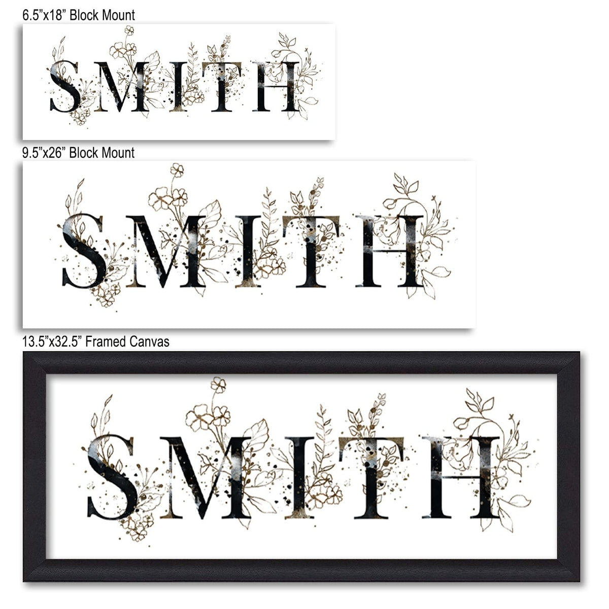 Personal-Prints art Boho Floral Name Art