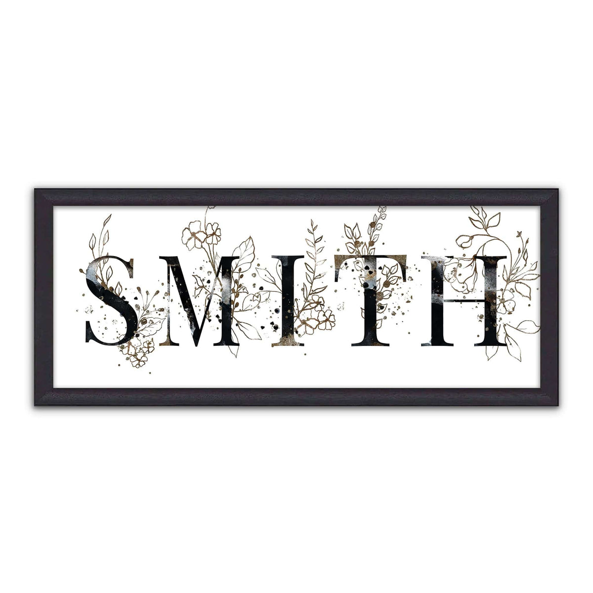 Personal-Prints art 13.5"x32.5" Canvas Boho Floral Name Art