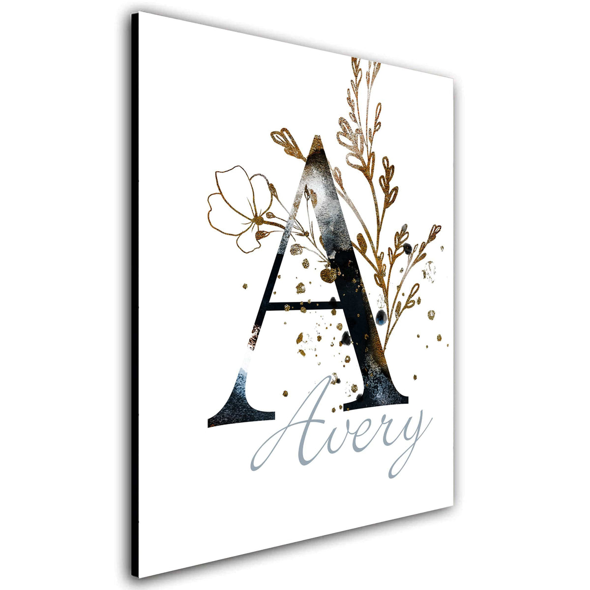 Personal-Prints art 6"x8" Block Mount Boho Flower Monograms
