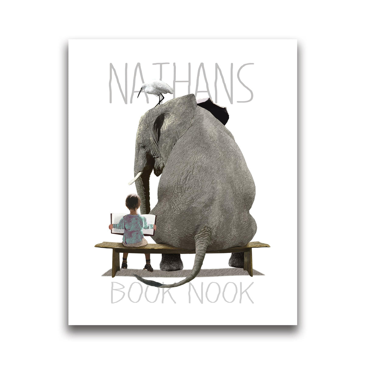 Personal-Prints art 11"x14" Block Mount Book Nook