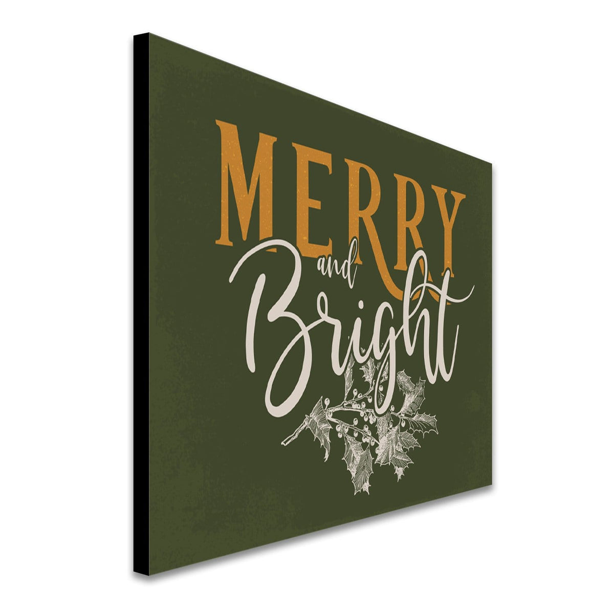 Personal-Prints art Merry & Bright (6"x8" Block) Christmas Holiday Decor Wall Art Sets