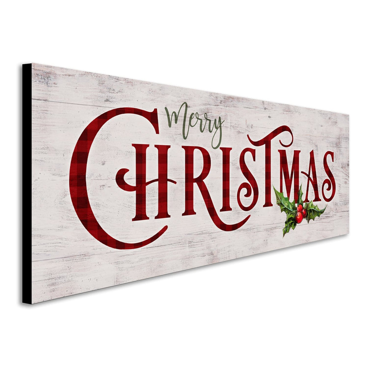 Personal-Prints art Merry Christmas (6.5"x18" Block) Christmas Holiday Decor Wall Art Sets