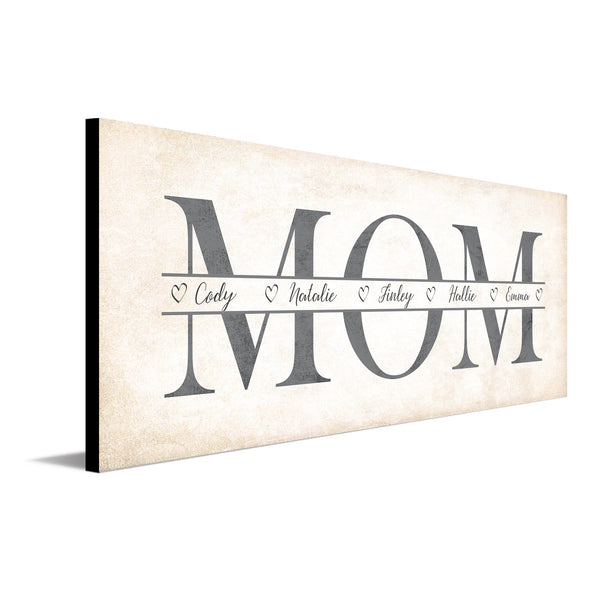 Personalized Gift for Mom - Contemporary Design with Children's
