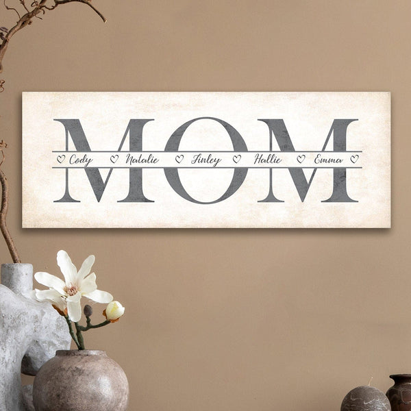 Personalized Gift for Mom - Contemporary Design with Children's