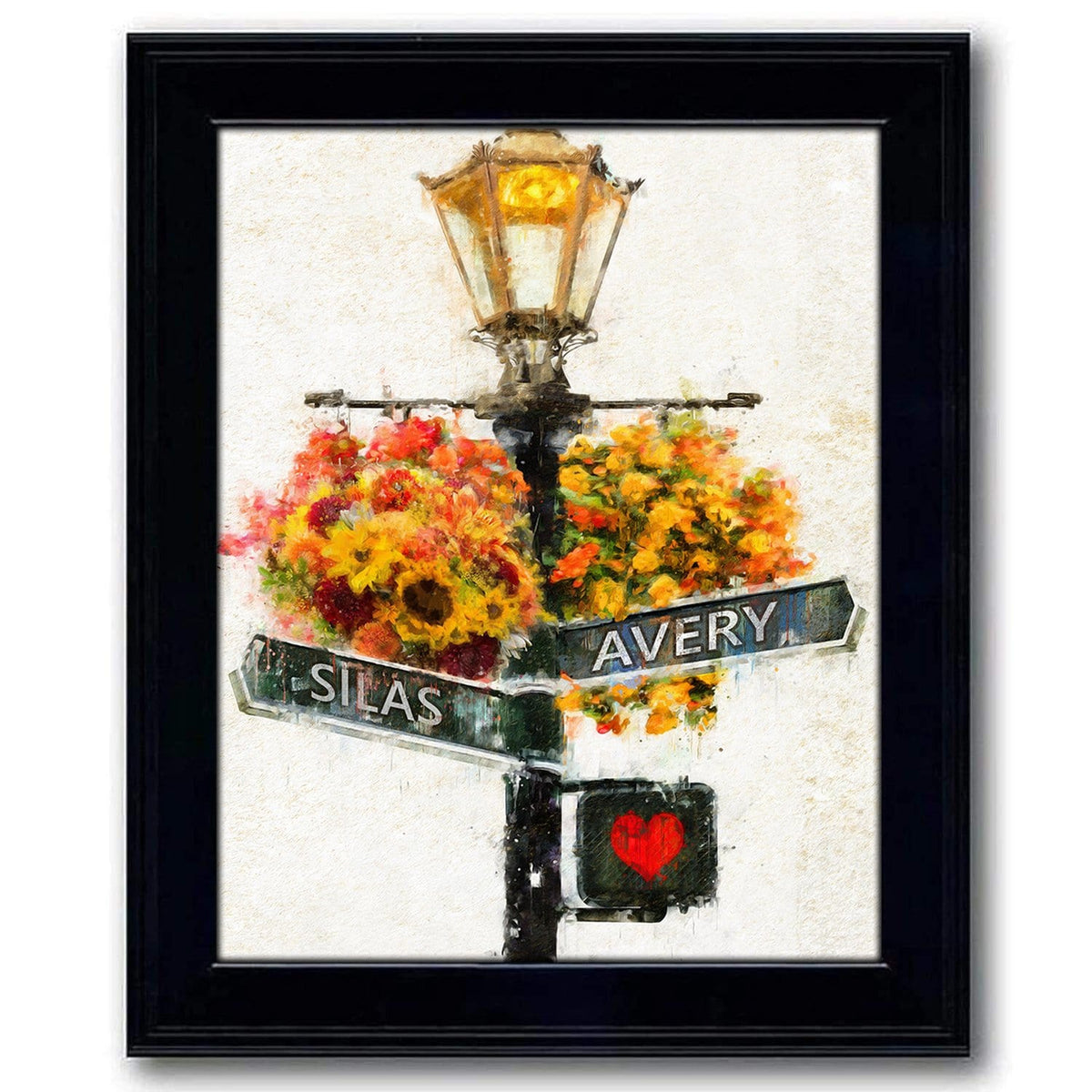 Personal-Prints art 14"x17" Framed Under Glass Crossroads - Autumn