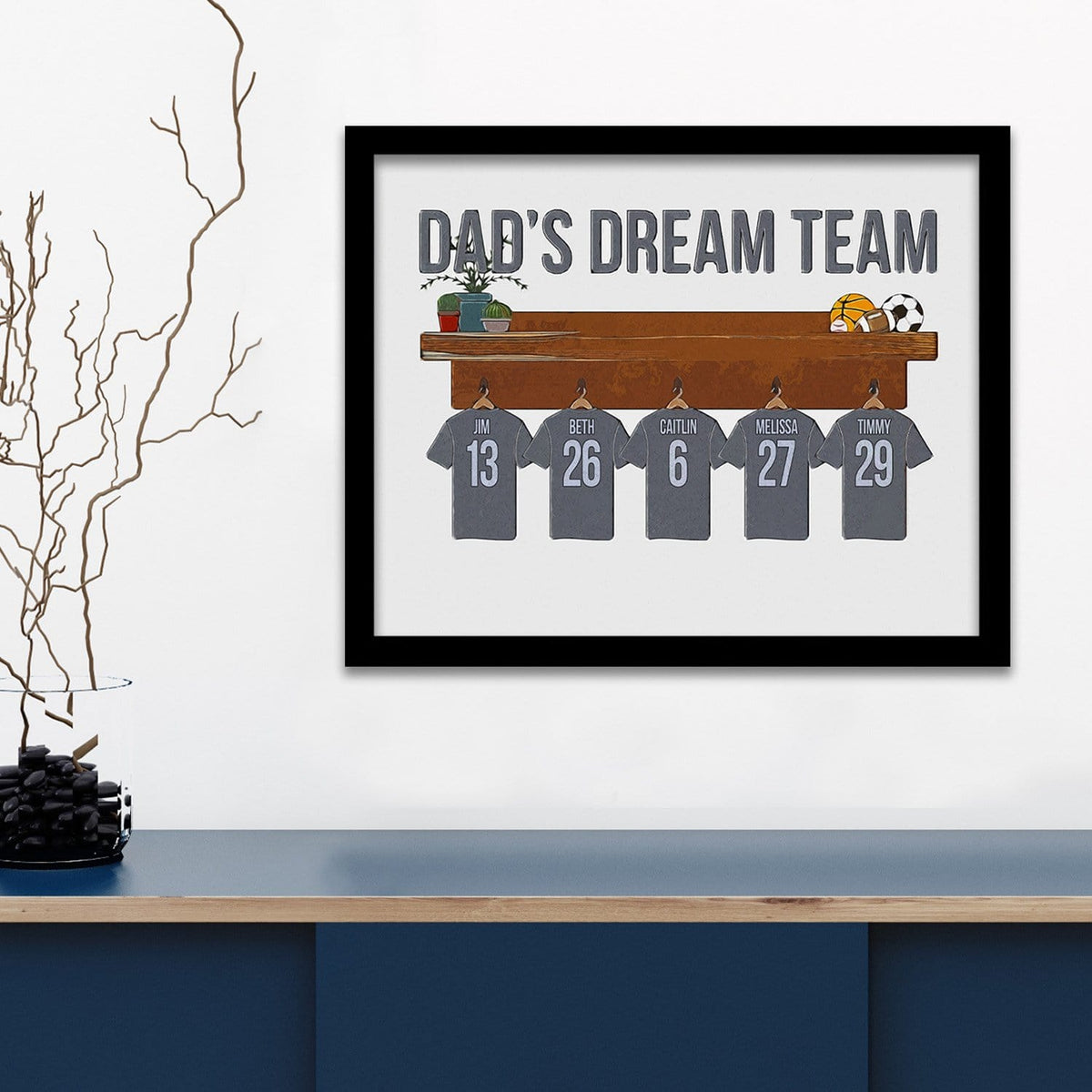 Personal-Prints art Dad's Dream Team