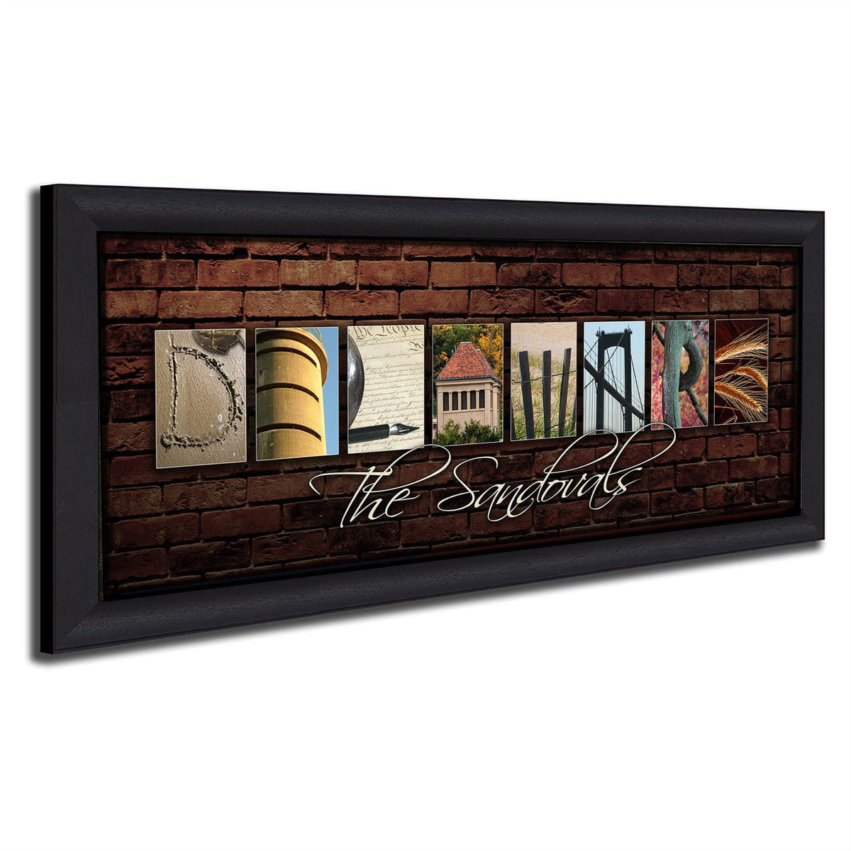 Personal-Prints art 13.5"x32.5" Framed Canvas DELAWARE - State Name Art