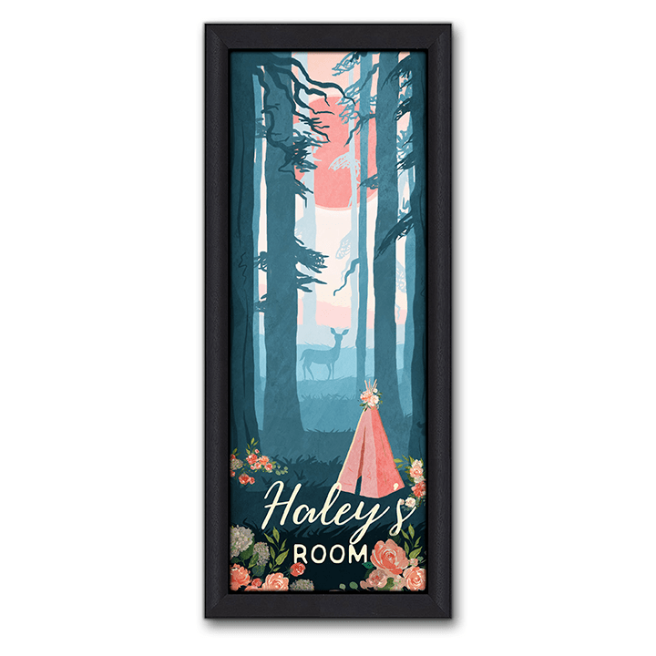 Personal-Prints art 13.5"x32.5" Framed Canvas Fairy Tale Personalized Kids Art