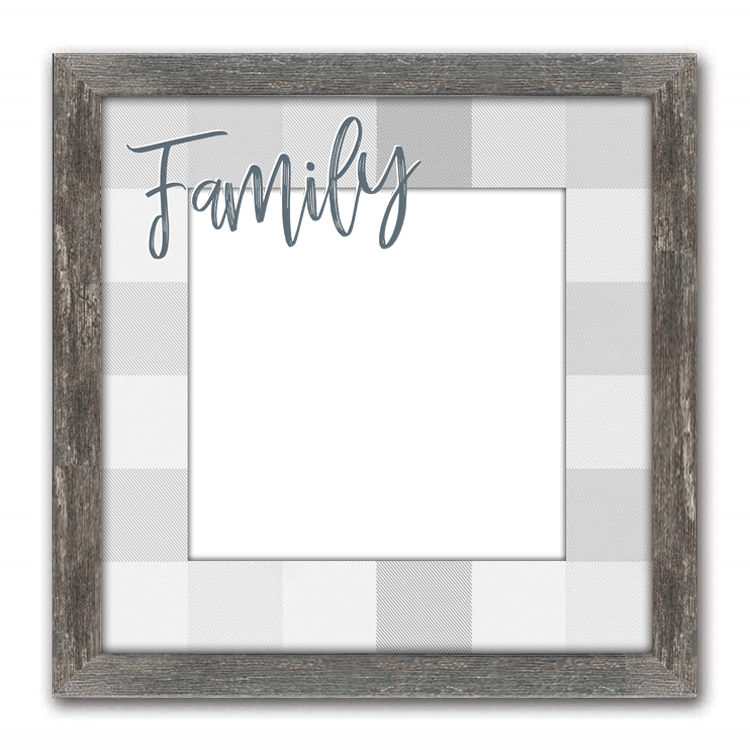 Personal-Prints art 15"x15" Canvas (Barnwood Frame) Family2 - MyPhoto