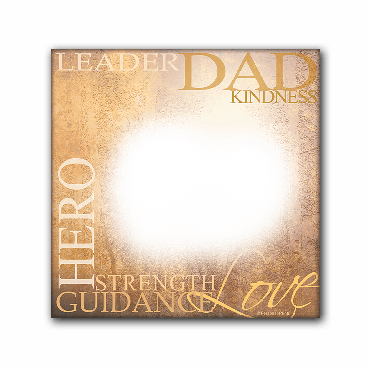 Personal-Prints art 16"x16" Block Mount Father Photo Art