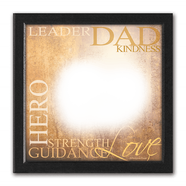Personal-Prints art 15"x15" Canvas (Dark Espresso Frame) Father Photo Art