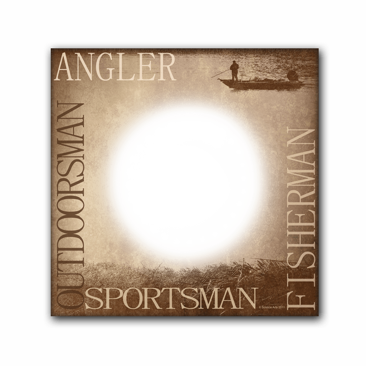 Personal-Prints art 16"x16" Block Mount Fishing Photo Art