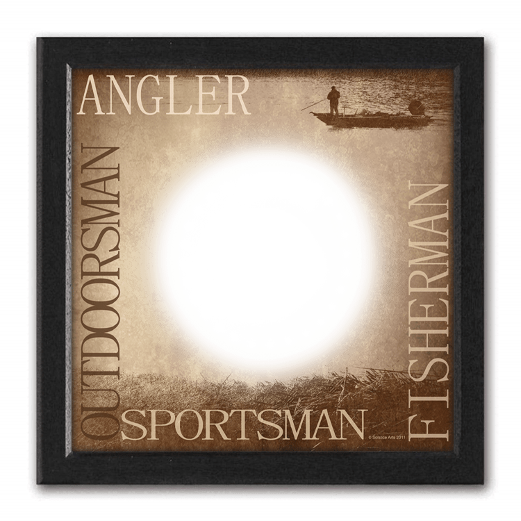 Personal-Prints art 15"x15" Canvas (Dark Espresso Frame) Fishing Photo Art