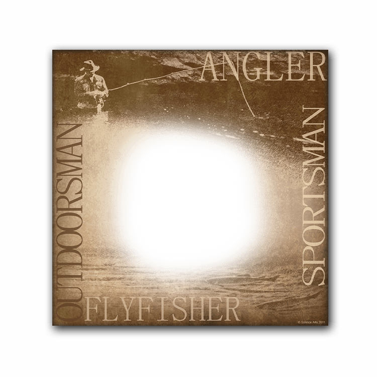 Personal-Prints art 16"x16" Block Mount Fly Fishing Photo Art