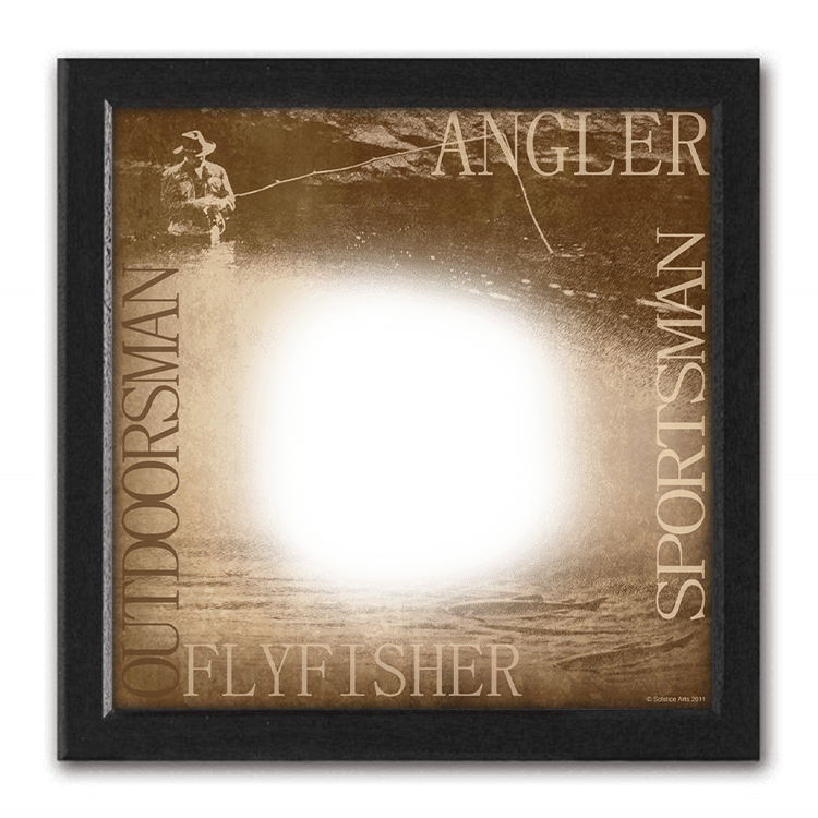 Personal-Prints art 15"x15" Canvas (Dark Espresso Frame) Fly Fishing Photo Art