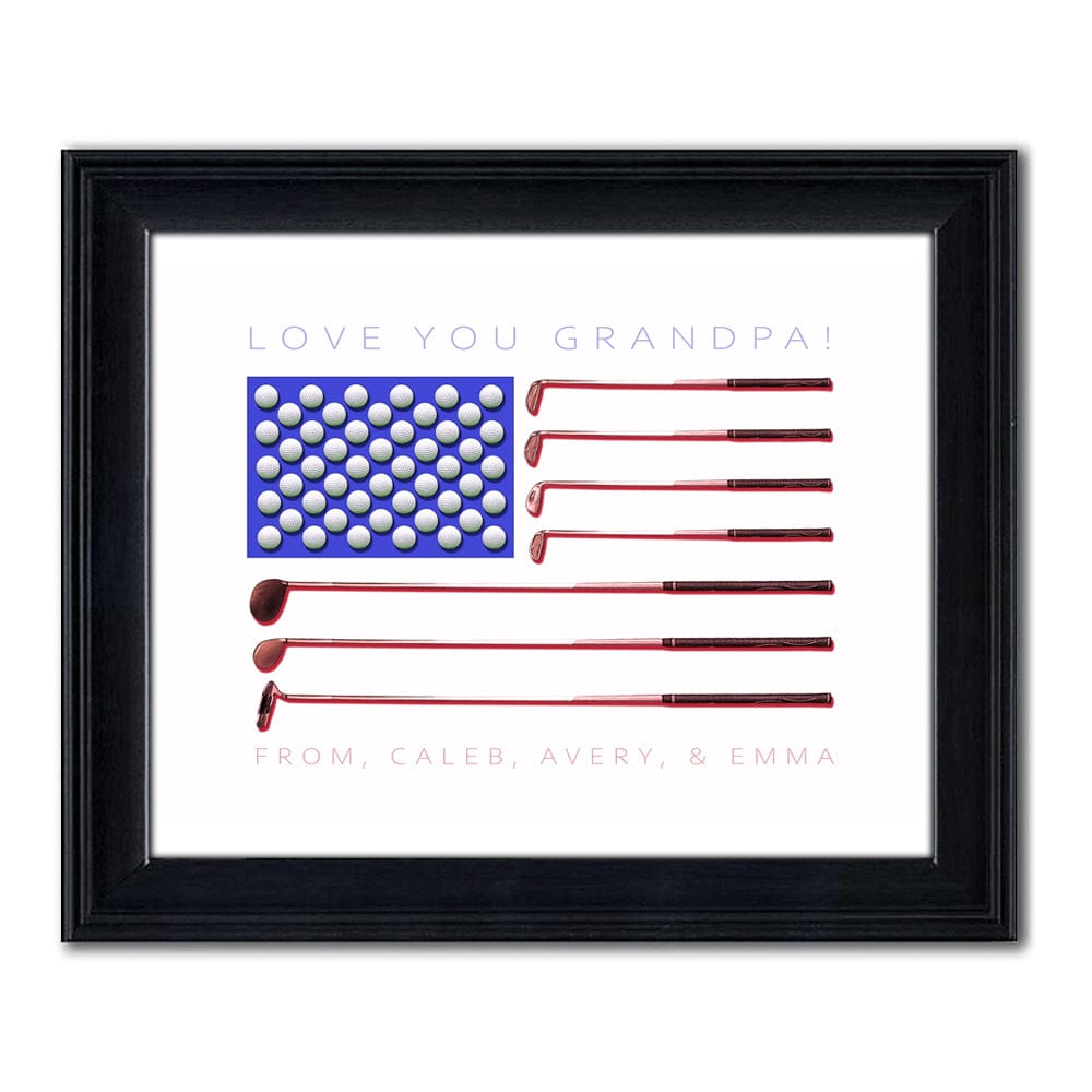 Personal-Prints art 14"x17" Under Glass Fore America Golf Art