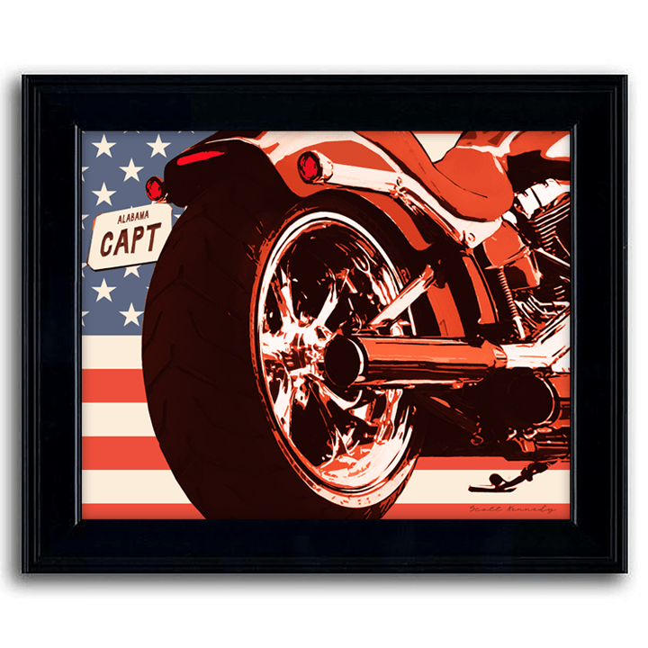 Personal-Prints art 14"x17" Under Glass Freedom Ride