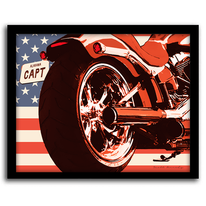 Personal-Prints art 12.5"x15.5" Framed Canvas Freedom Ride