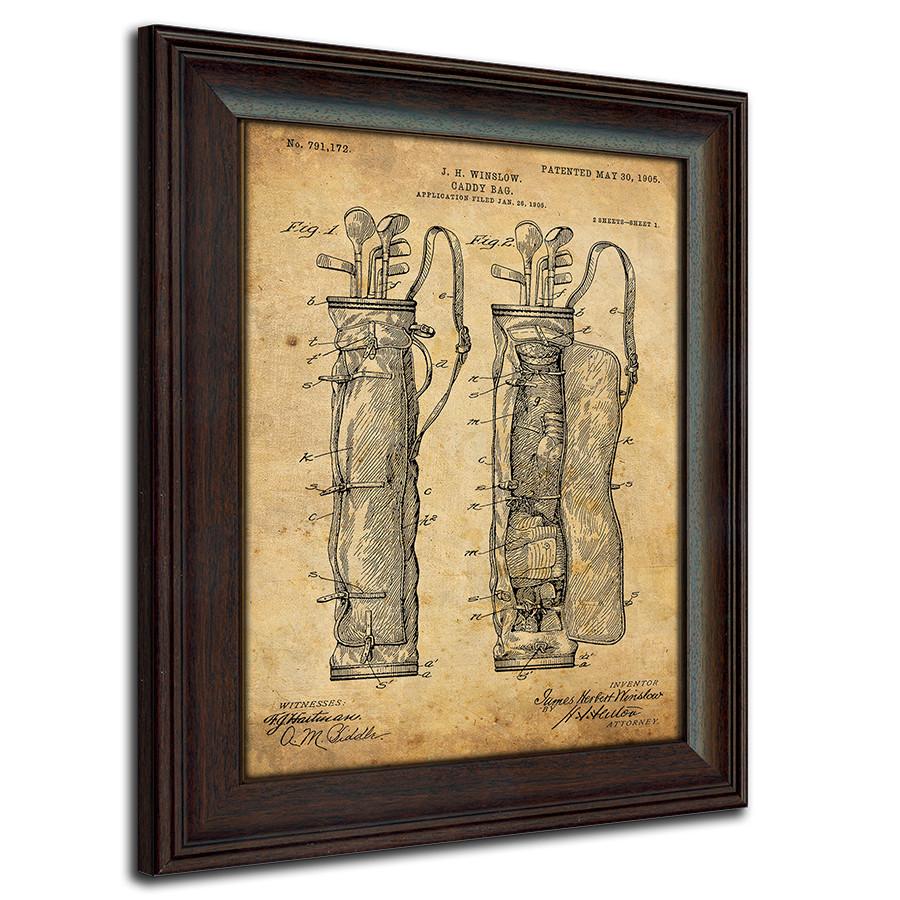 Personal-Prints art Golf Caddy Bag Golf - Patent Art