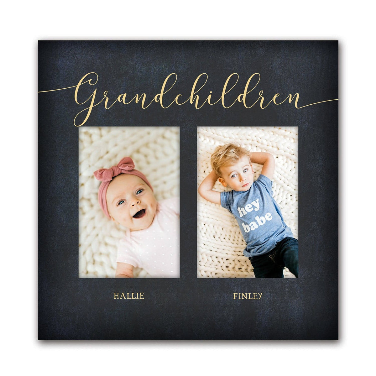 Personal-Prints art 16"x16" Block Mount Grandchildren Photo Art