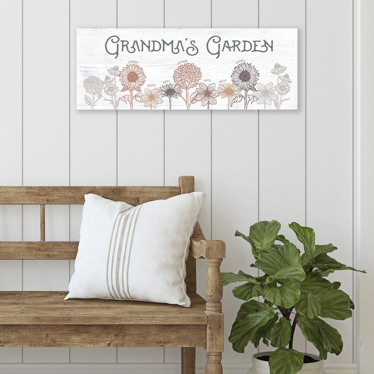 Personal-Prints art Grandma's Garden Personalized Gift