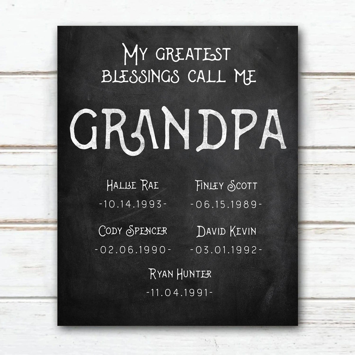 Personal-Prints art 6"x8" Block Mount Greatest Blessings Call Me Grandpa