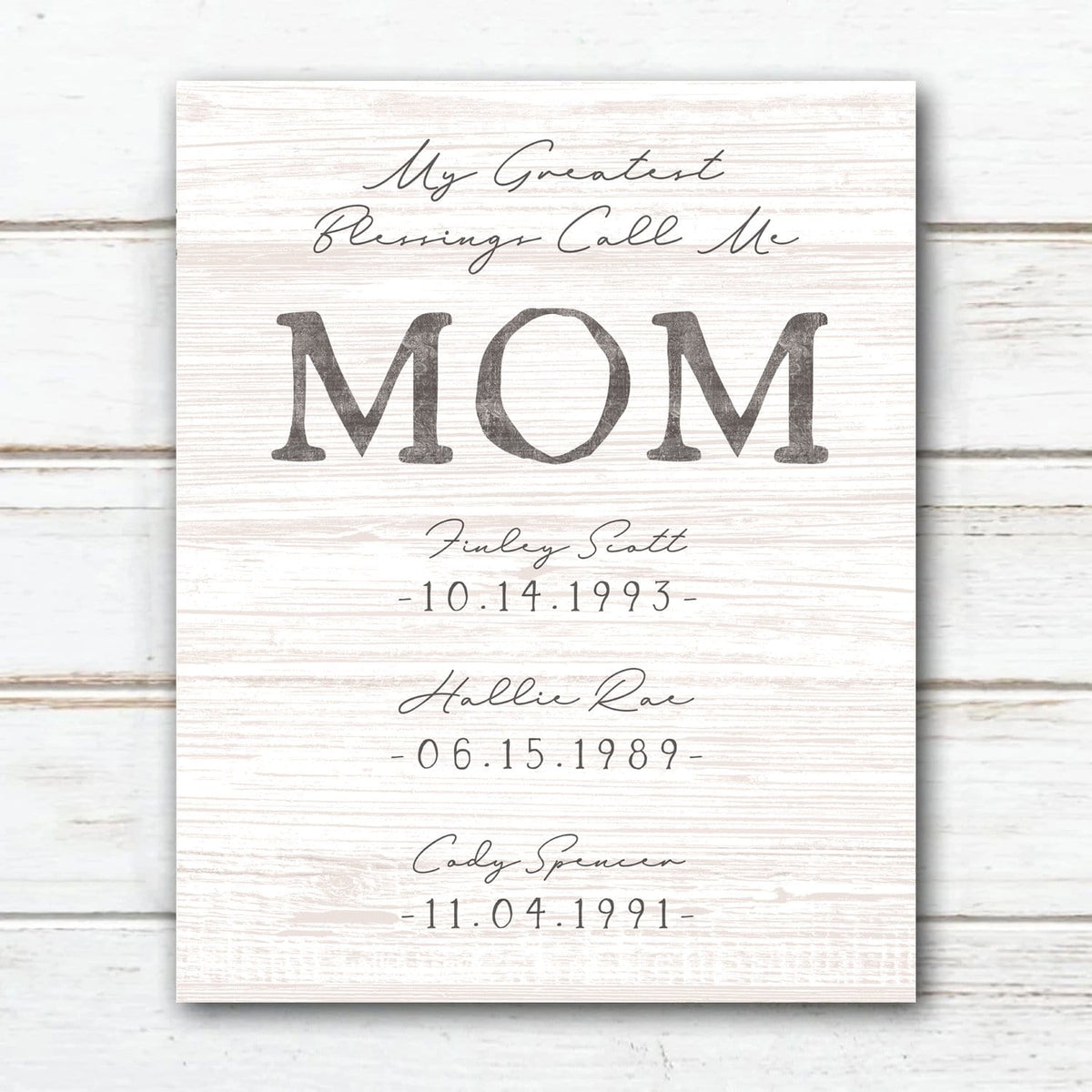 Personal-Prints art 6"x8" Block Mount Greatest Blessings Call Me Mom