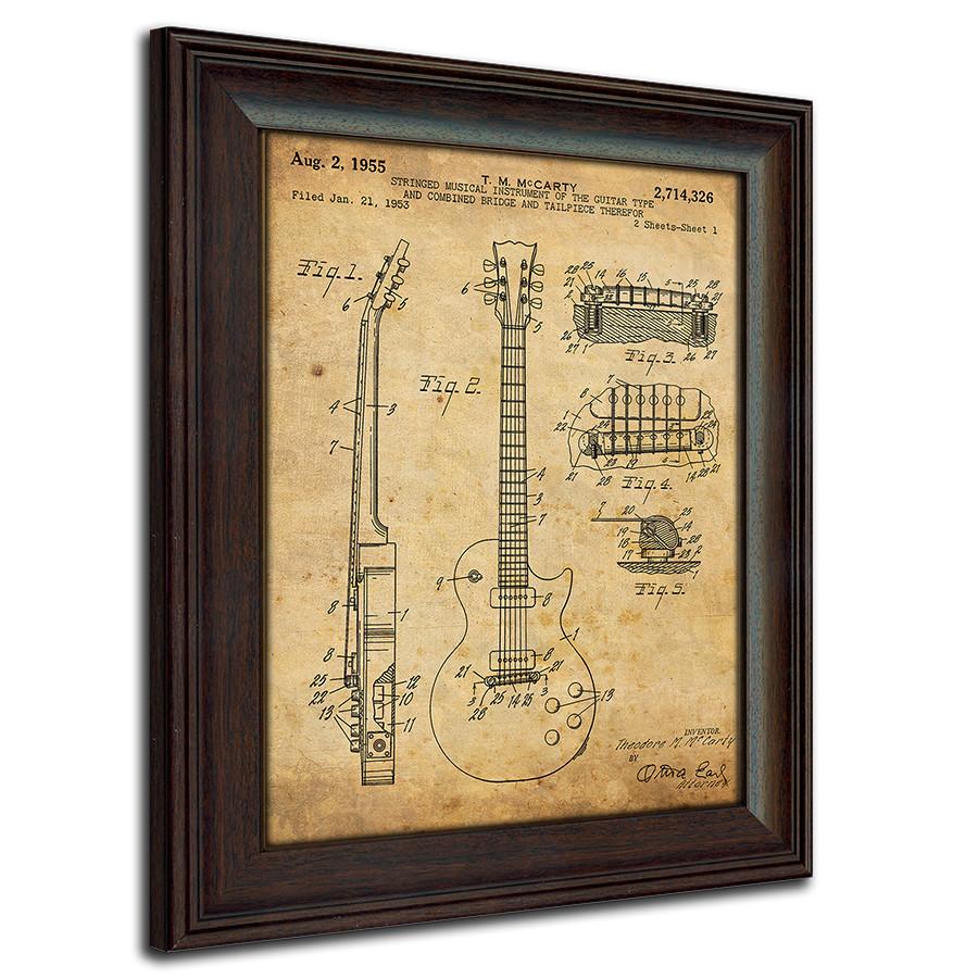Personal-Prints art Gibson Les Paul Guitar Guitar - Patent Art