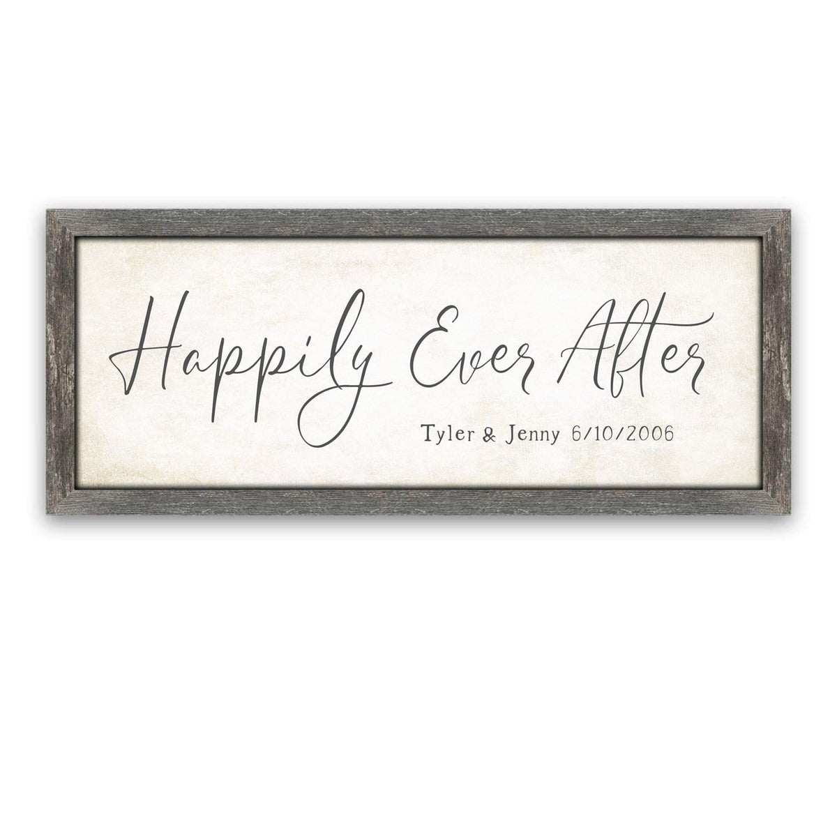 Personal-Prints art 13.5"x32.5" Framed Canvas Happily Ever After