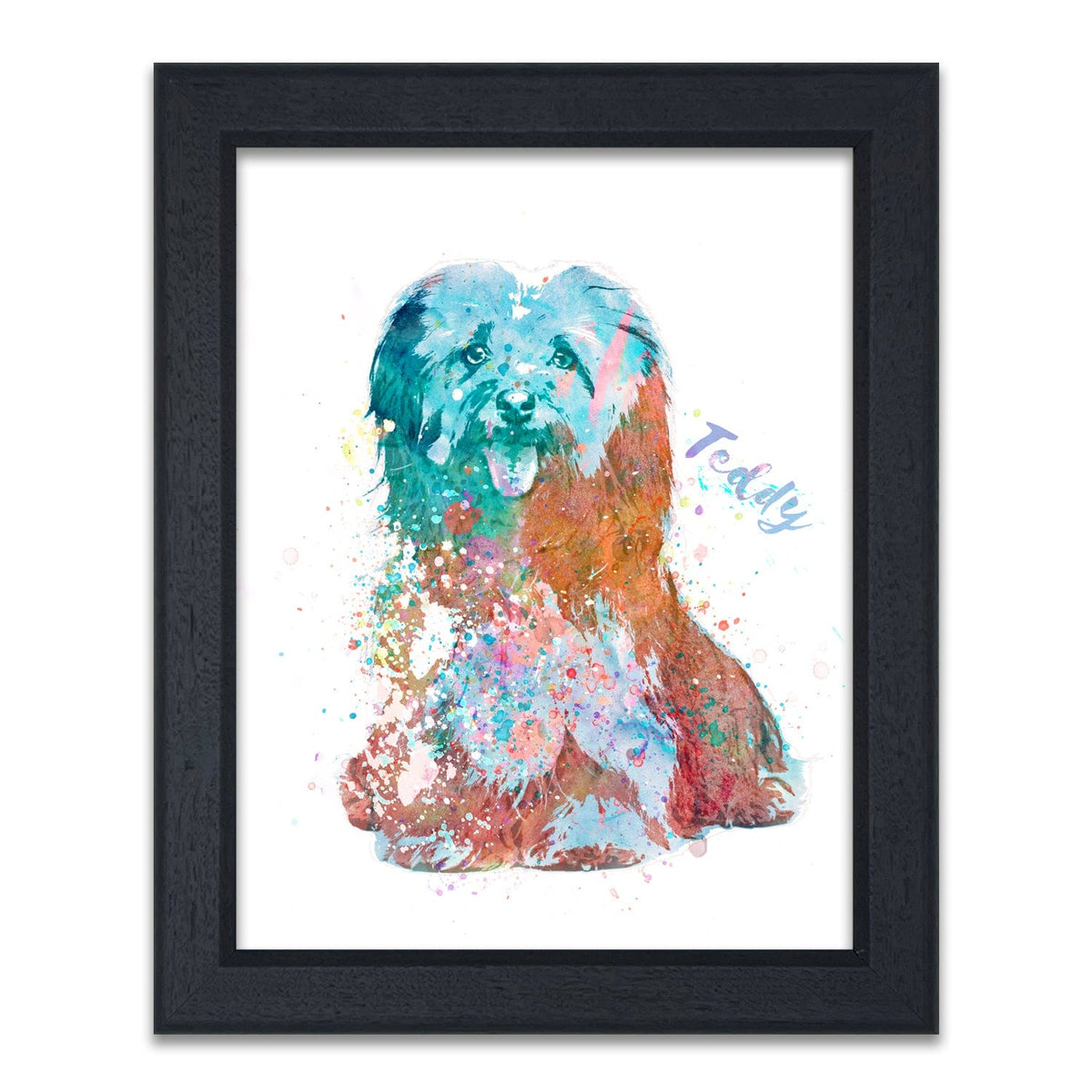 Personal-Prints art 14"x17" Under Glass Havanese Watercolor Print