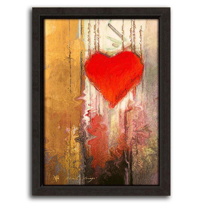 Personal-Prints art 12.5"x15.5" Framed Canvas Heart Strings