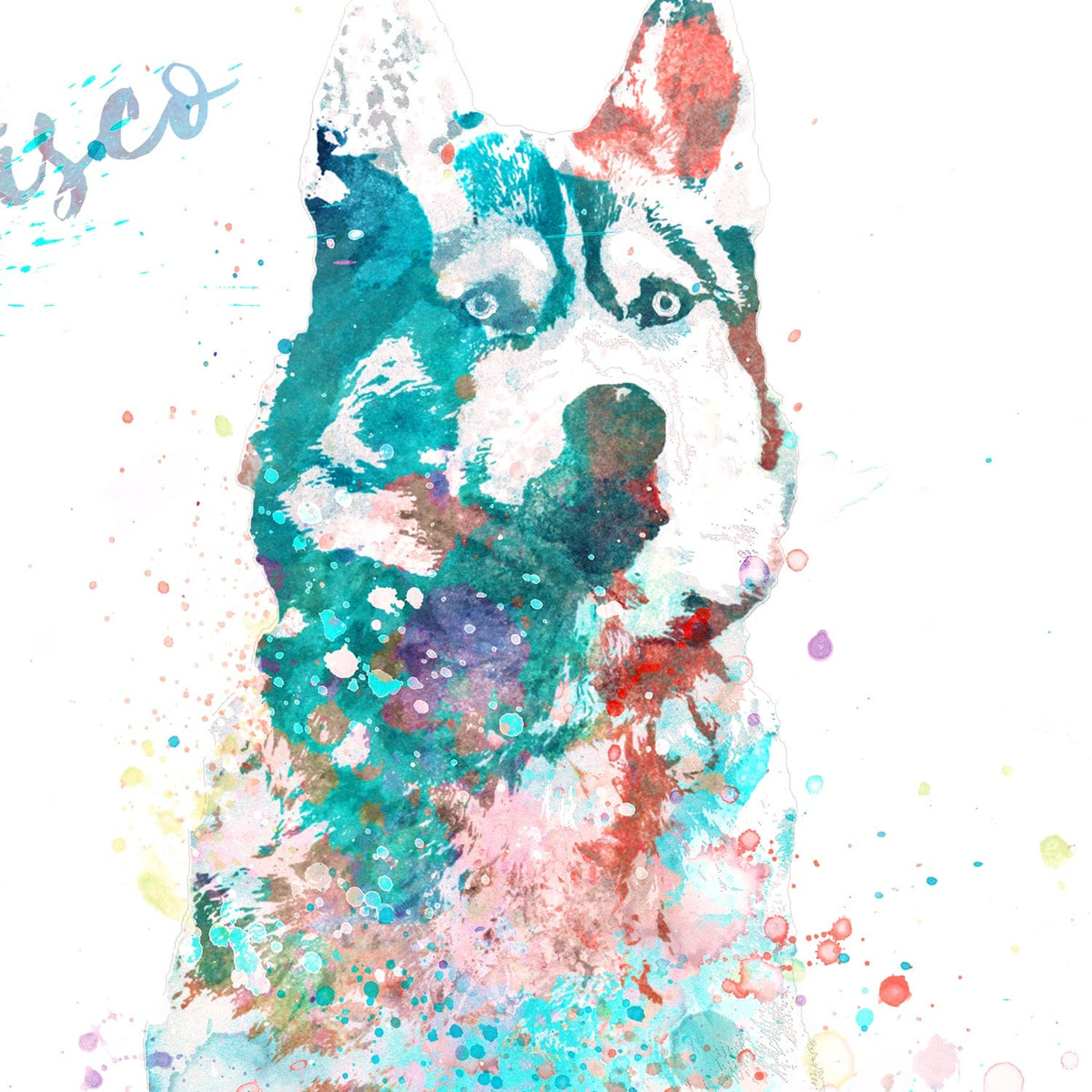 Personal-Prints art Husky Watercolor Print
