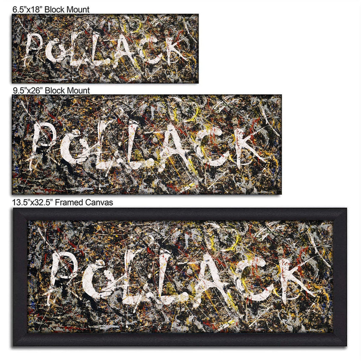 Personal-Prints art Jackson Pollock Name Art