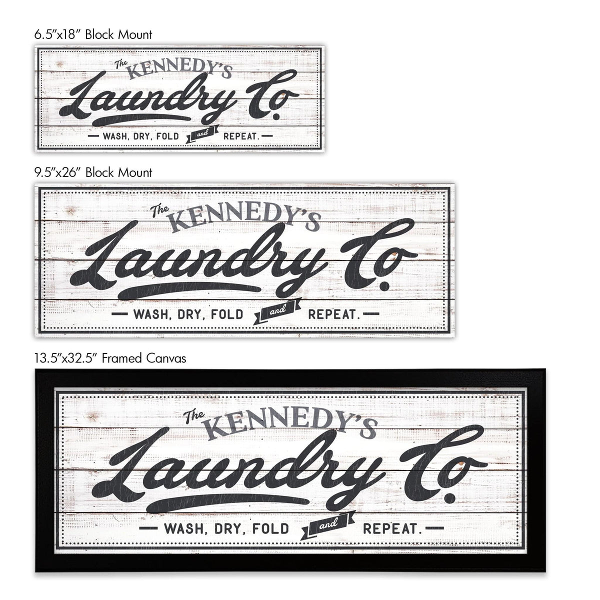 Personal-Prints art Laundry Company Vintage Personalized Art