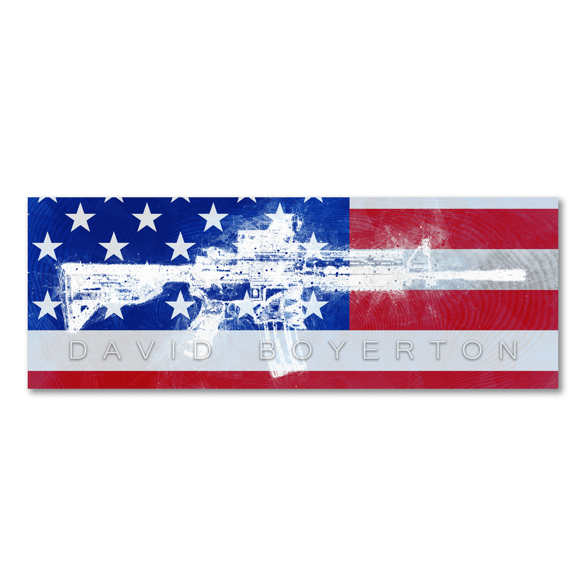 Personal-Prints art 6.5"x18" Block Mount Liberty Defender Personalized Sign