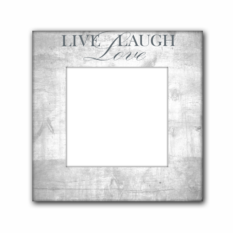 Personal-Prints art 16"x16" Block Mount Live, Laugh, Love - B&W