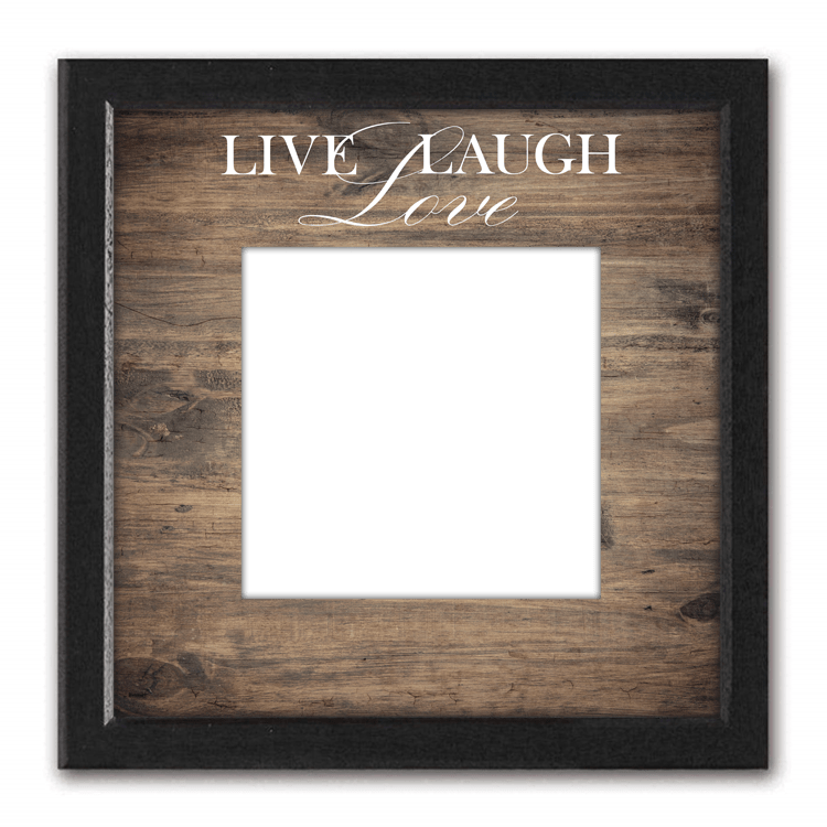 Personal-Prints art 15"x15" Canvas (Dark Espresso Frame) Live, Laugh, Love - My Photo
