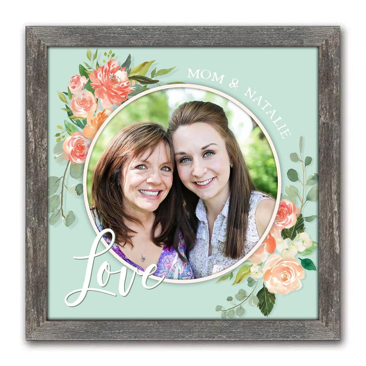 Personal-Prints art 14"x14" Canvas (Barnwood Frame) Love Botanical Photo Art