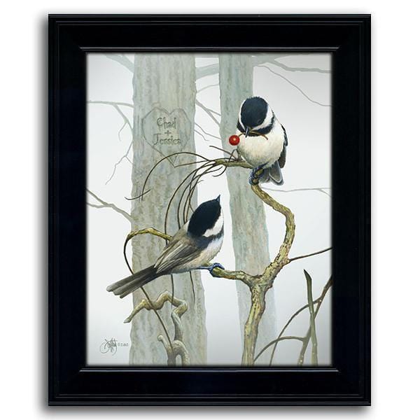 Personal-Prints art 14"x17" Under Glass Love is in The Air
