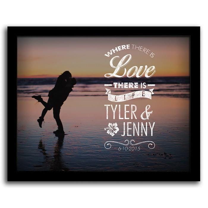 Personal-Prints art 12.5"x15.5" Framed Canvas Love & Life