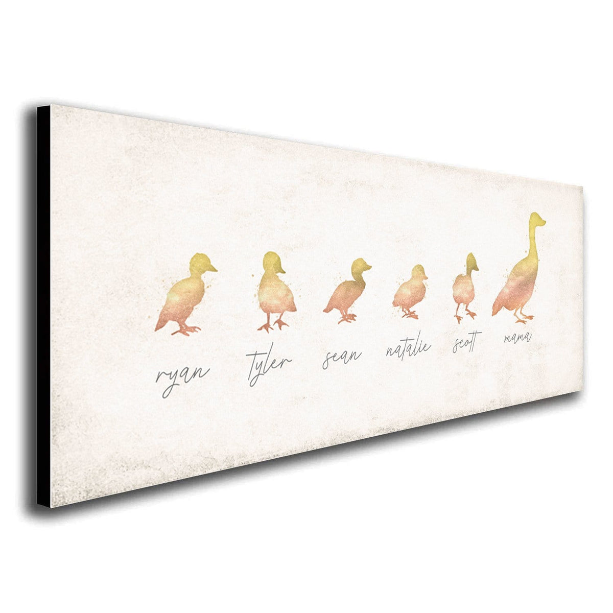 Personal-Prints art 6.5"x18" Block Mount Mama Duck