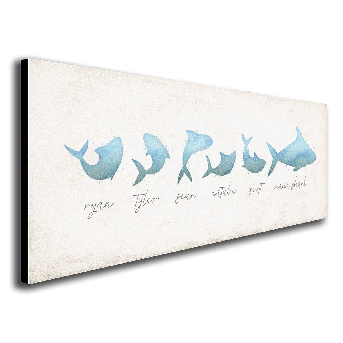 Personal-Prints art 6.5"x18" Block Mount Mama Shark