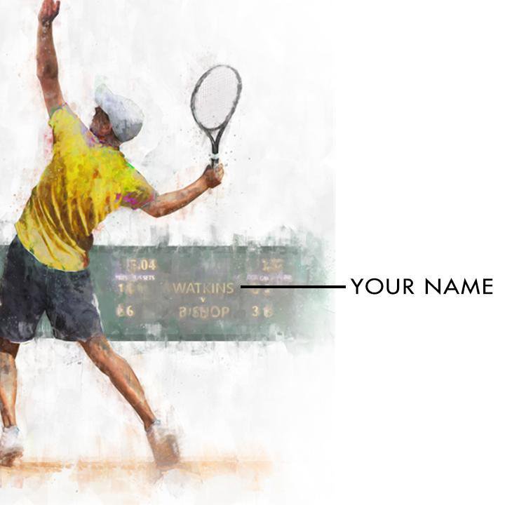 Personal-Prints art Men's Tennis Personalized Print