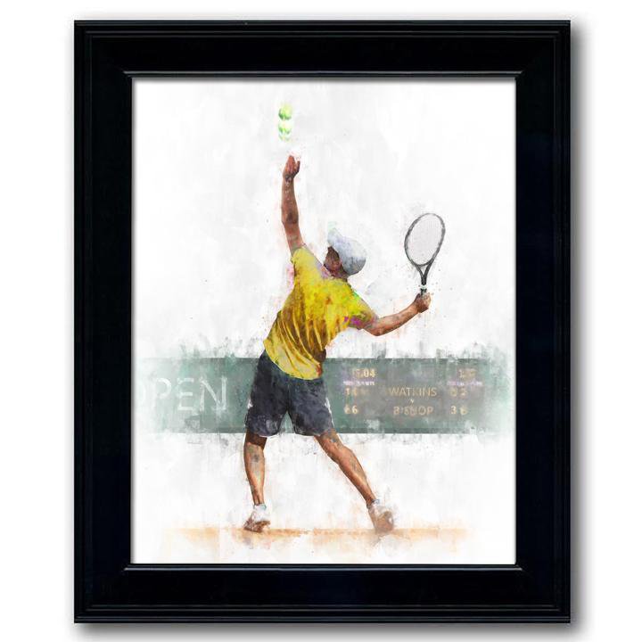 Personal-Prints art 14"x17" Under Glass Men's Tennis Personalized Print